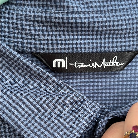 Travis Mathew Blue Polo Shirt Cotton Blend size medium - Picture 3 of 6